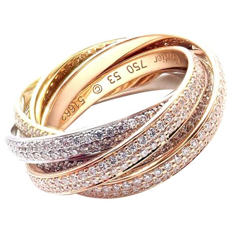 cartier ring three color|cartier trinity ring on hand.